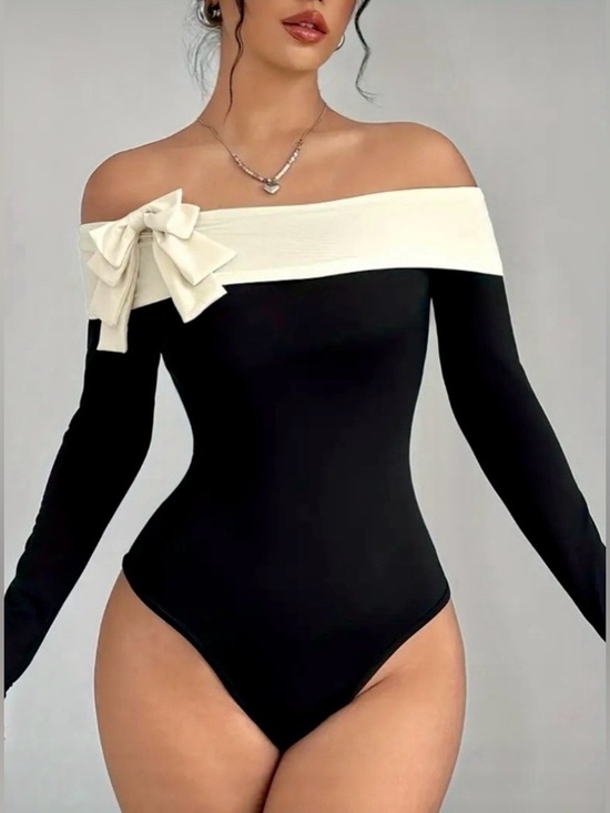 Tops - Off-the-Shoulder Bow Detail Bodysuit - Size XL - NWOT!